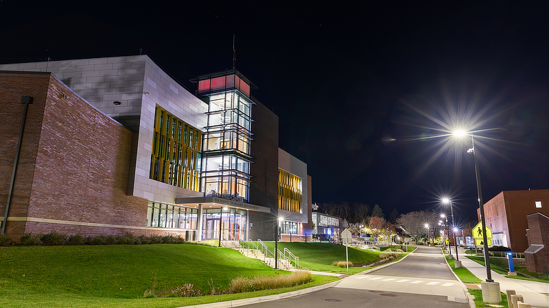Bergami Center at night