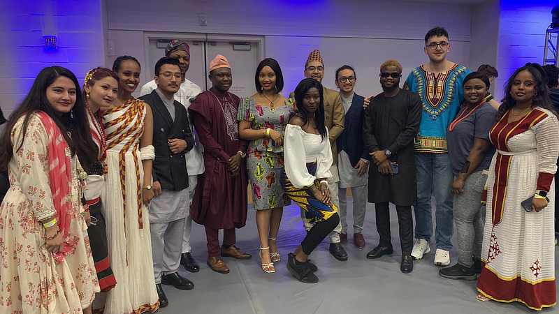 Students at the International Festival