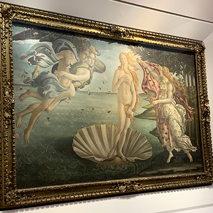Bridgette Skelly ’27 was moved by Botticelli/U+0026#x27;s The Birth of Venus.