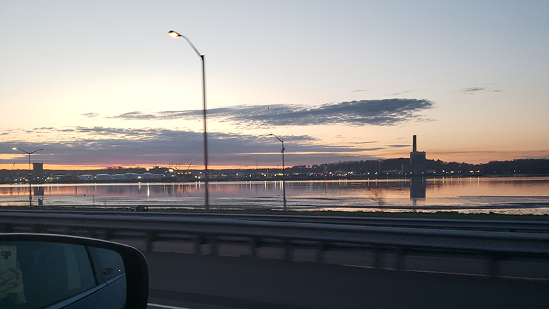 Beatrice Glaviano ’26 rides through New Haven on her way to a hike.