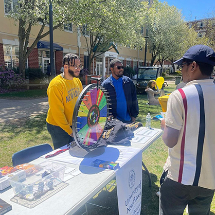 /U+0026#x27;Spin-the-Wheel/U+0026#x27; was a popular table at the event.