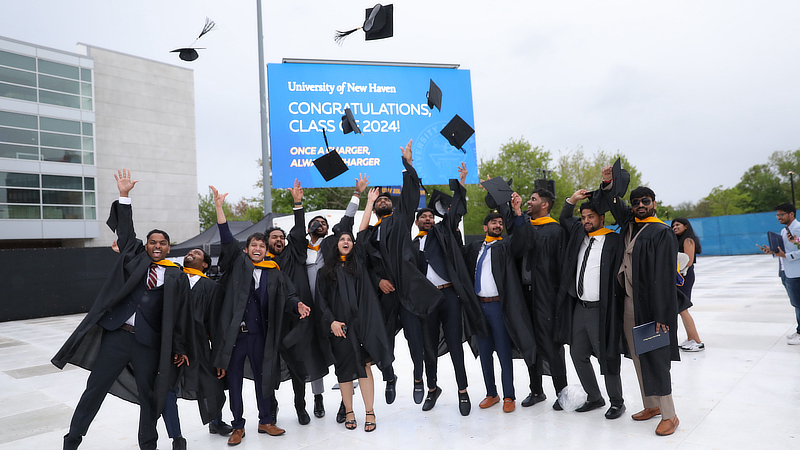 New graduates celebrate at the University of New Haven