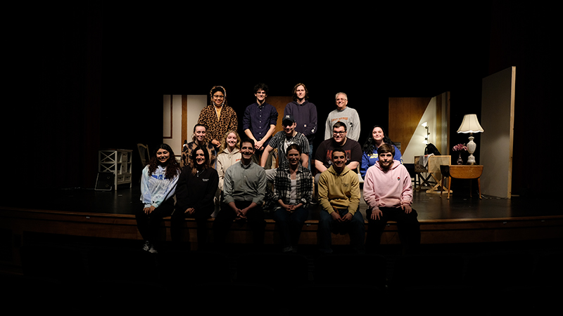 Prof. Paul Falcone (back, right) and students who worked on /U+0026#x27;The Third Act./U+0026#x27;
