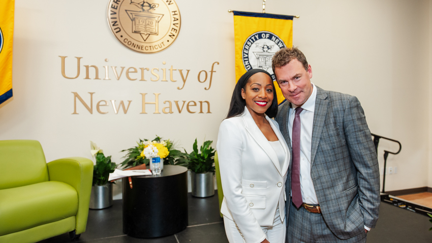 Controller Malia Cohen (left) and President Jens Frederiksen (right)