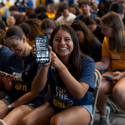 Students were encouraged to follow UNewHaven athletics on Instagram and attend one game a week to cheer on our Charger athletes.