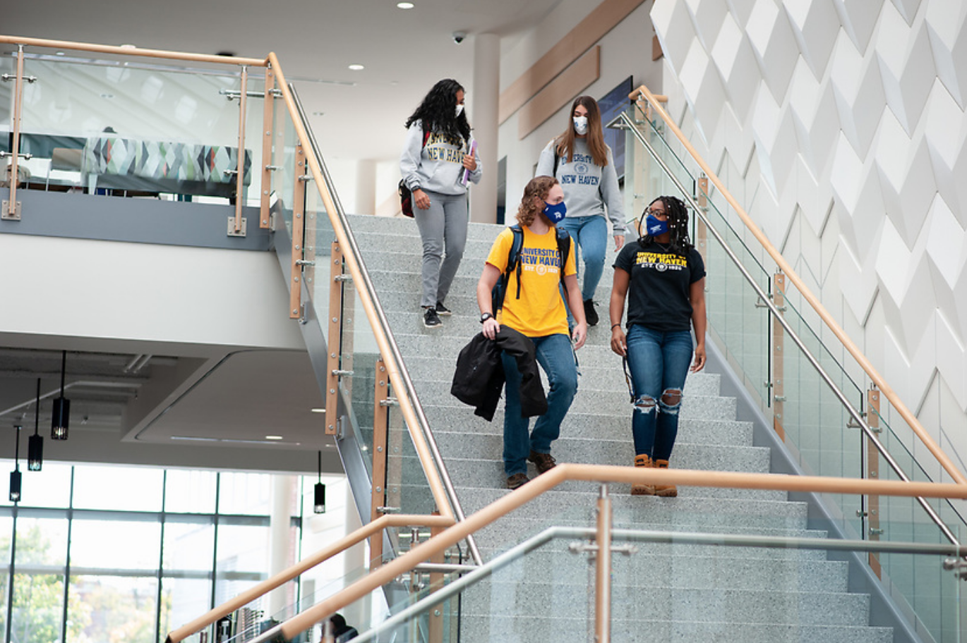 Students on campus.