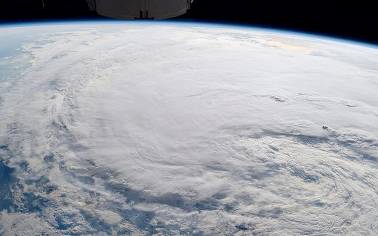 Photo of Tropical Storm Harvey from the International Space Station on Aug. 28 at 1:27 p.m. CDT taken by Astronaut Randy Bresnik.