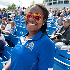 A female student smiling