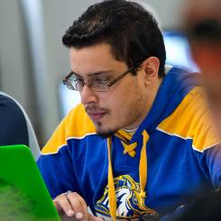 Students at computer