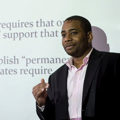 Professor presenting