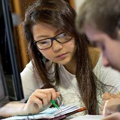 Students studying