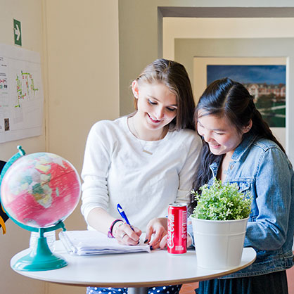 Students studying