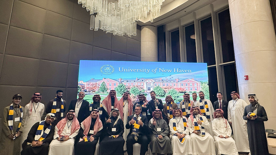 President Jens Frederiksen and University leadership in Riyadh