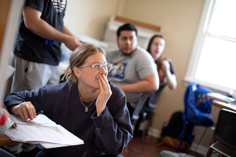 Student in Forensic Science exercise