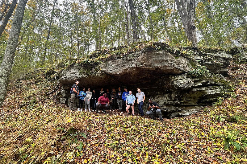 Group in the woods