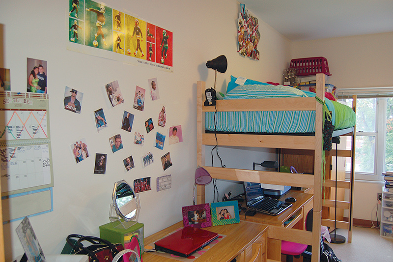 A room inside Bergami Hall