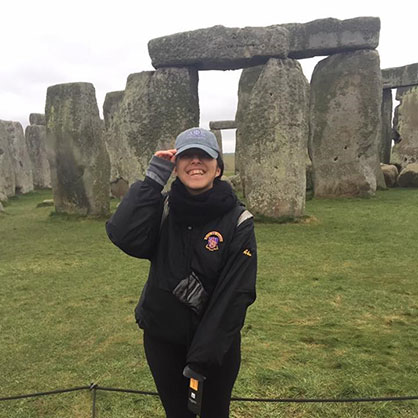 Student at Stonehenge