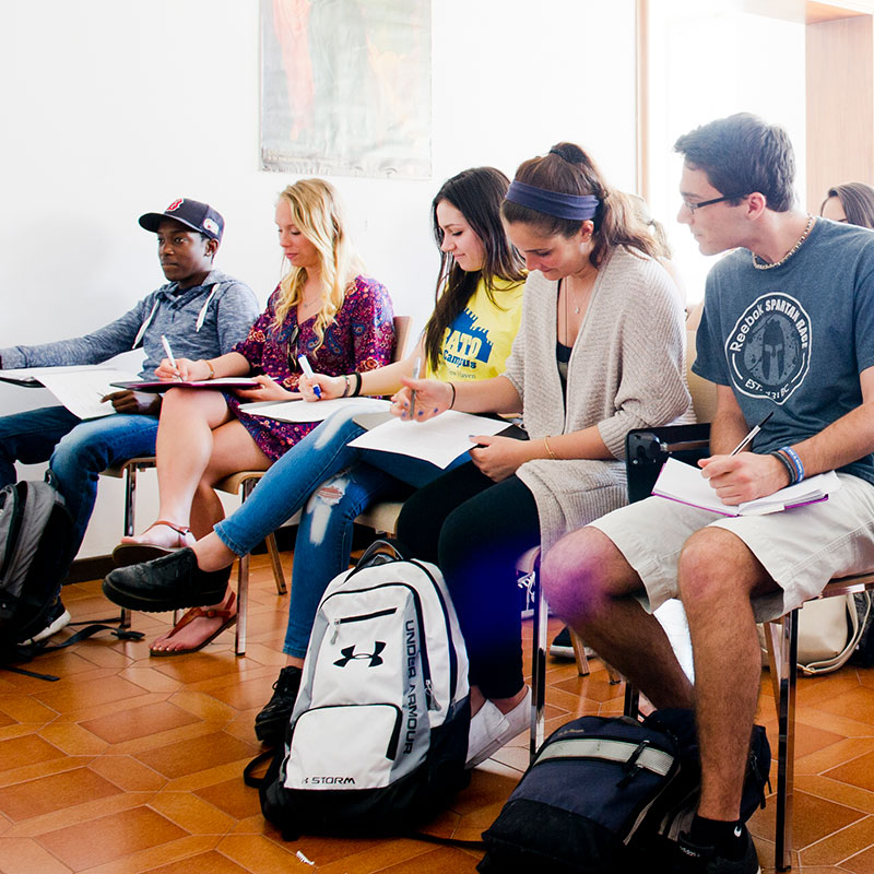 Students in Prato classroom
